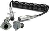 V360K6 - 7'' MONITOR WITH A COMPACT BACKUP CAMERA AND A CURL CABLE KIT FOR TRUCK AND TRAILER