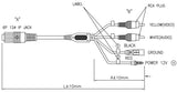 1122-1 - CÂBLE ADAPTATEUR MÂLE 6 BROCHES VERS RCA MÂLE