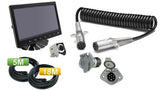 V360K6 - 7'' MONITOR WITH A COMPACT BACKUP CAMERA AND A CURL CABLE KIT FOR TRUCK AND TRAILER