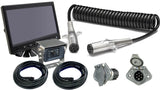 V360K7 - 7'' MONITOR WITH A HEATED BACKUP CAMERA AND A CURL CABLE KIT FOR TRUCK AND TRAILER
