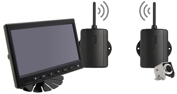 V360K5-W1 WIRELESS SYSTEM WITH A 7'' MONITOR, A COMPACT  CAMERA, A 2.4GHZ WIFI TRANSMITTER AND RECEIVER