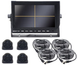 V360K53 - 7'' MONITOR WITH 4 COMPACT 170° CAMERAS AND WATERPROOF CABLES